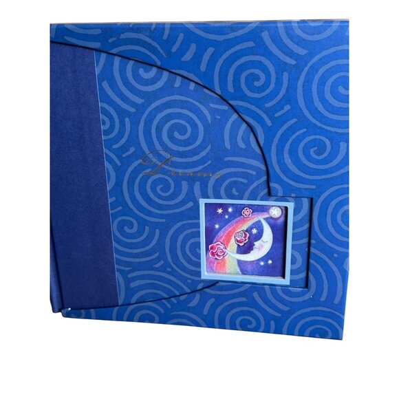 Dream Book & Journal Gift Set - Blue Portfolio Case With Moon & Stars Design - Picture 6 of 11